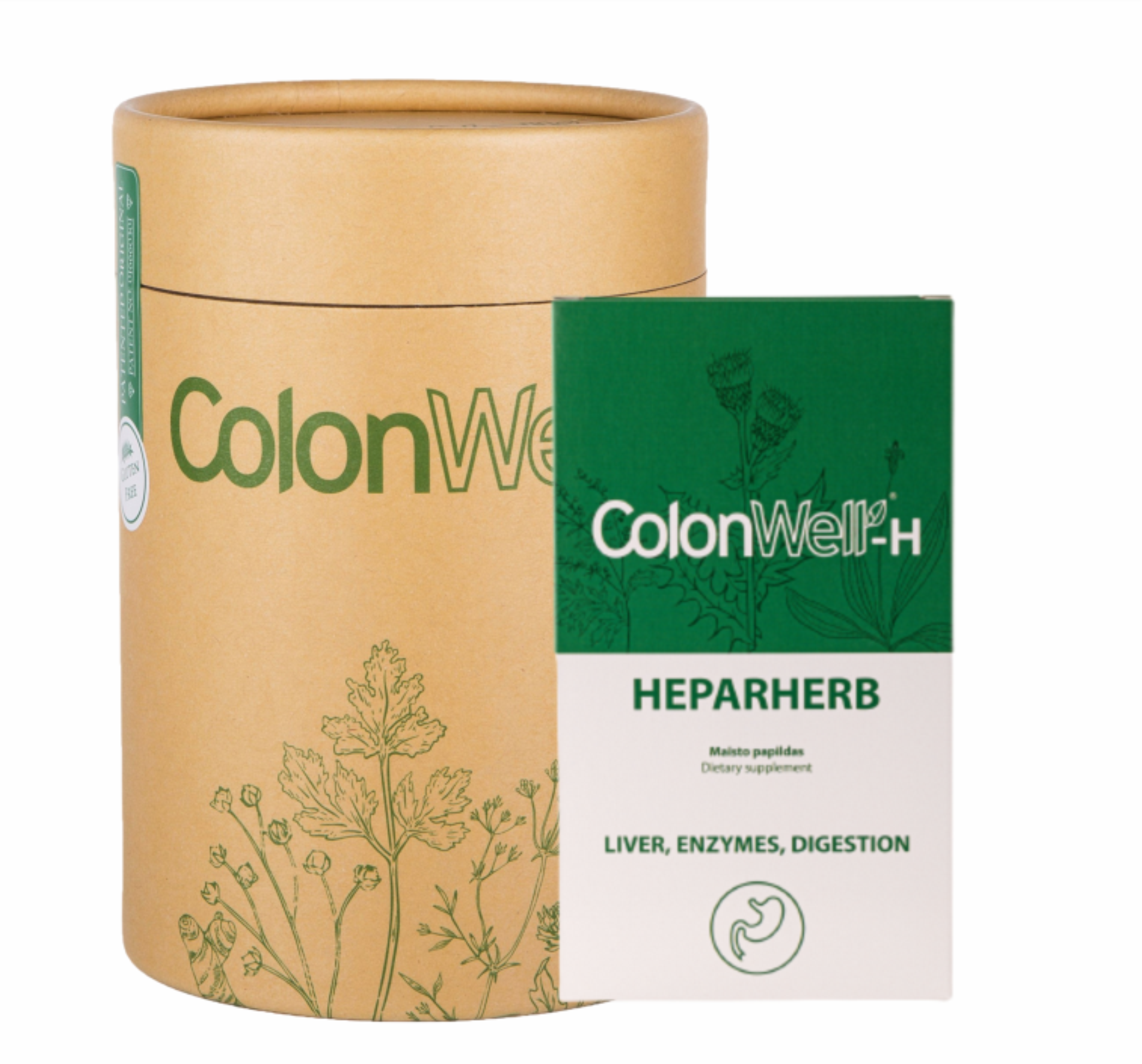 Colonwell.lt produktas - ColonWell (natūralaus skonio)400g.+HEPARHERB - maisto papildas (kepenims, virškinimo sistemai)