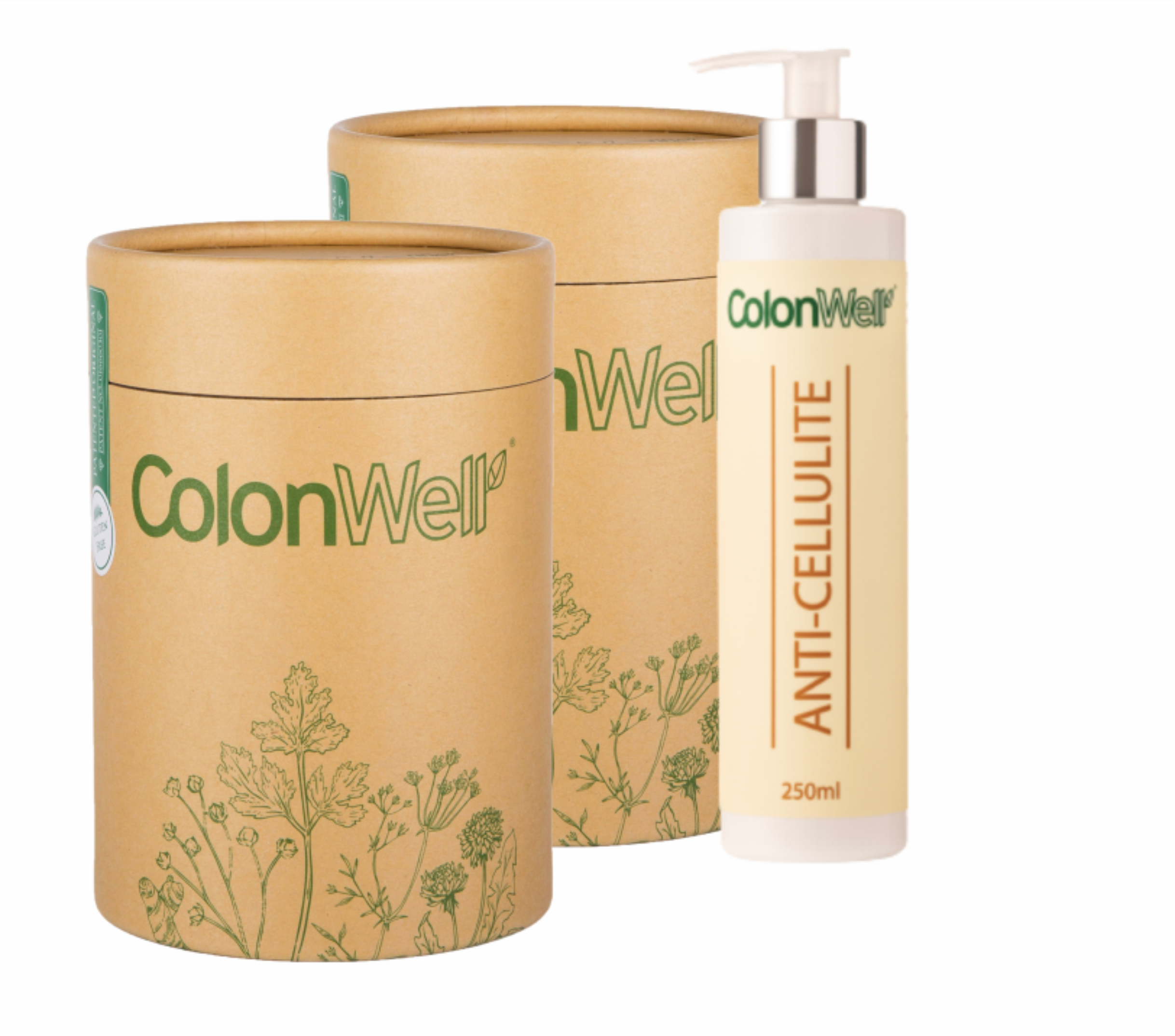 Colonwell.lt produktas - 2vnt. ColonWell + Anticeliulitinis kremas