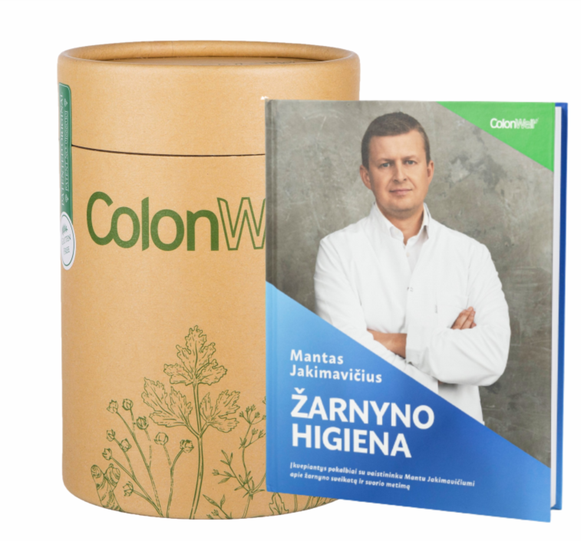 Colonwell.lt produktas - ColonWell - žolelių ir sėklų mišinys (natūralaus skonio) 400g. + Knyga - žarnyno higiena