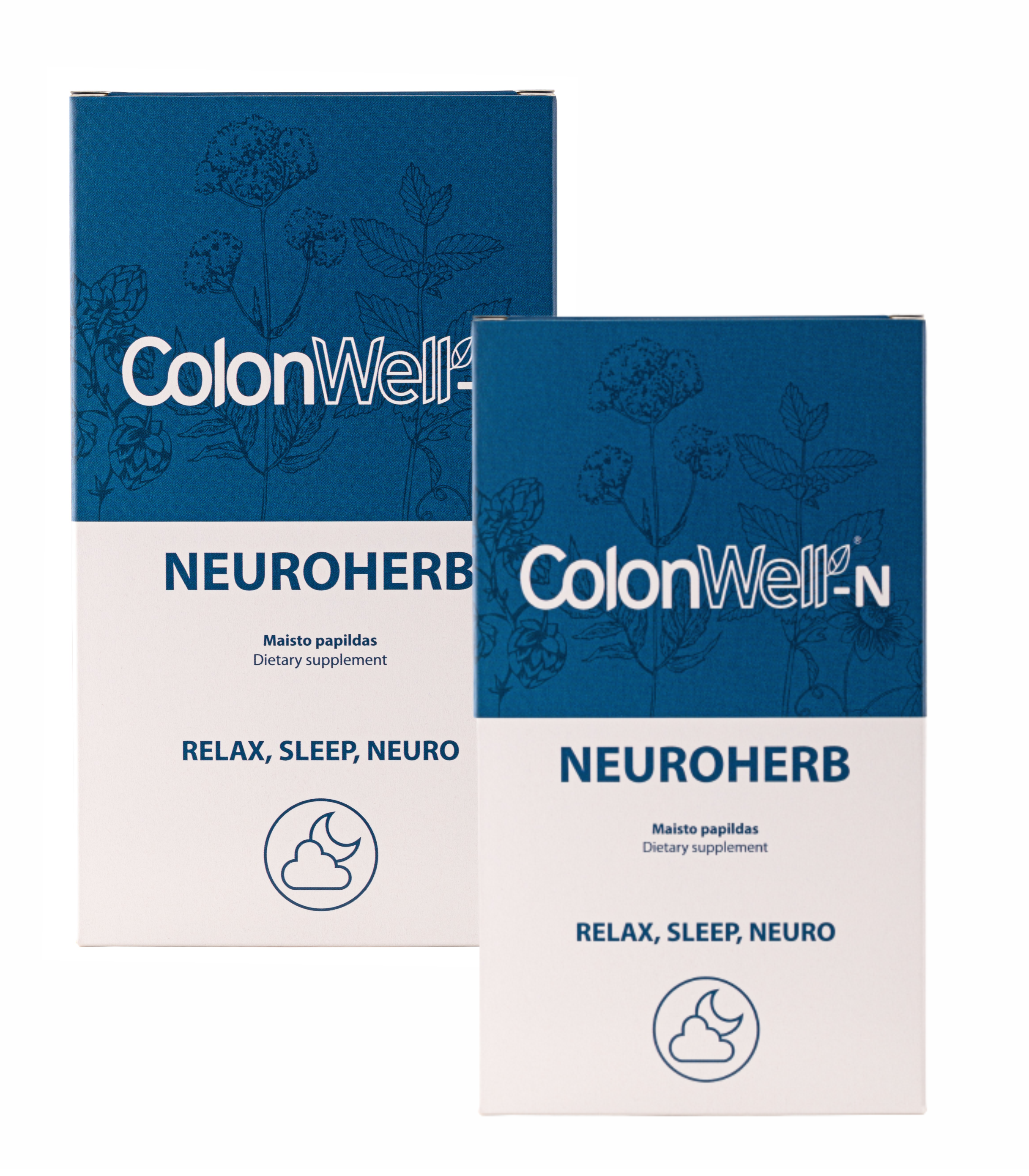 Colonwell.lt produktas - 1+1 NUROHERB - maisto papildas, miegui, nervų sistemai